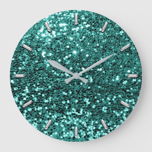 Grande Horloge Ronde Charme gris de verdure d'Aqua de parties (Recto)