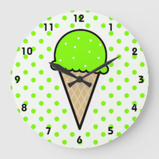 Grande Horloge Ronde Chartreuse, Neon Green Ice Cream