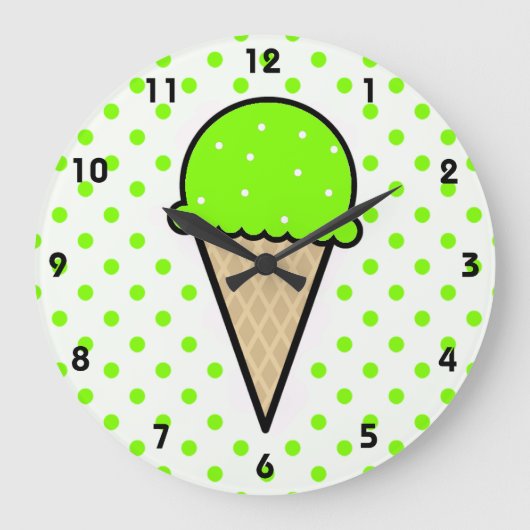 Grande Horloge Ronde Chartreuse, Neon Green Ice Cream (Recto)