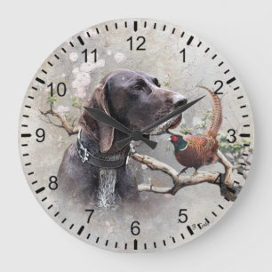 Grande Horloge Ronde Chasse à l'art GSP – Précision, Passion et Faisan