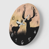 Grande Horloge Ronde Chasse aux cerfs (Angle)