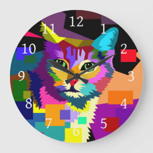 Grande Horloge Ronde chat 656