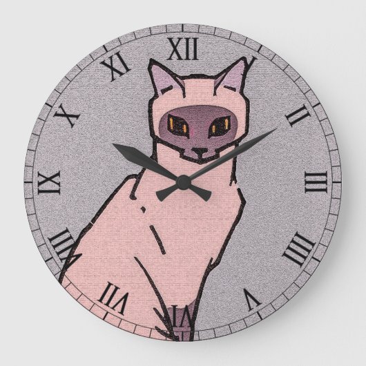 Grande Horloge Ronde chat assis par Julie de Graag (Recto)