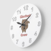 Grande Horloge Ronde Chat Brown Clarinet Crew Rose (Angle)
