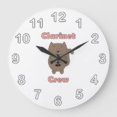 Grande Horloge Ronde Chat Brown Clarinet Crew Rose (Recto)