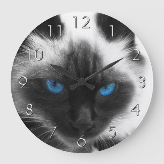 Grande Horloge Ronde Chat de Siamese (Recto)