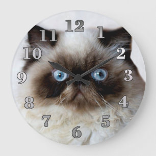 Grande Horloge Ronde Chat drôle