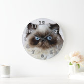 Grande Horloge Ronde Chat drôle (Maison)