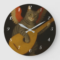 Chat musicien ailé jouant du luth Art