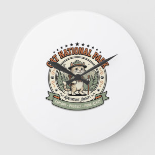 Grande Horloge Ronde Chat Parc National Chat Affiche Parc National Chat