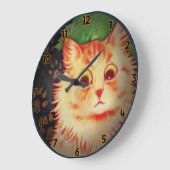 GRANDE HORLOGE RONDE CHAT SUSPECT KITTY (Angle)