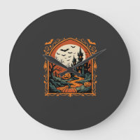 Château Hanté Halloween Citrouille Lune Vector Art