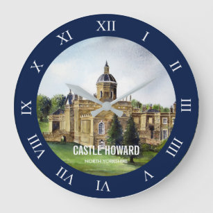 Grande Horloge Ronde Château Howard North Yorkshire peinture aquarelle