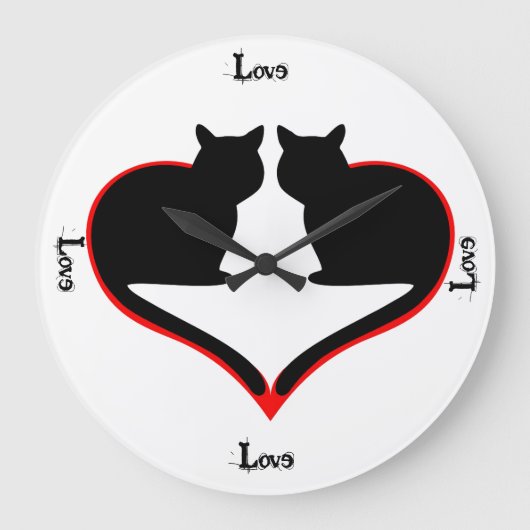 Grande Horloge Ronde Chats amoureux (Recto)
