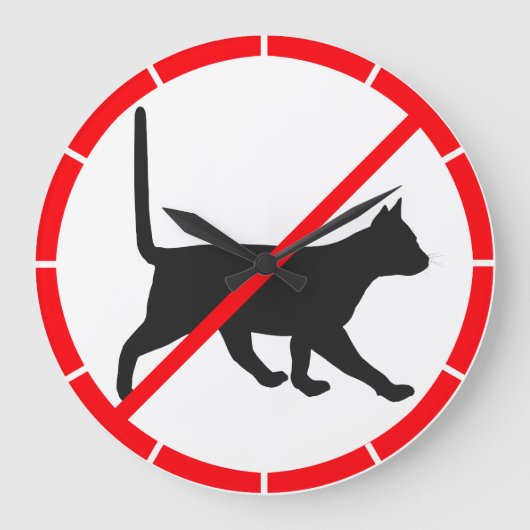 Grande Horloge Ronde Chats interdits ! (Recto)