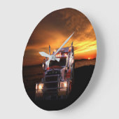 Grande Horloge Ronde Chauffeur de camion (Angle)
