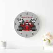 Grande Horloge Ronde Checkered Flag de Children (Maison)