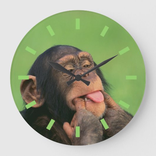 Grande Horloge Ronde Cheeky Chimp (Recto)