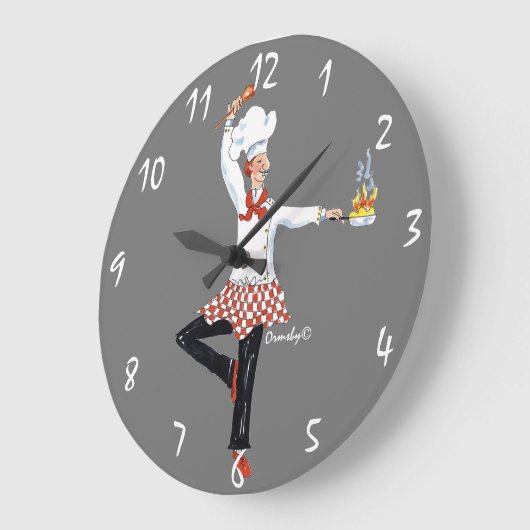 Grande Horloge Ronde Chef Clock (Angle)