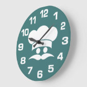 Grande Horloge Ronde CHEF CUSTOM color wall clocks (Angle)