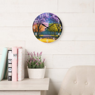 Grande Horloge Ronde **"Chemin du pourpre : promenade Jacaranda"**