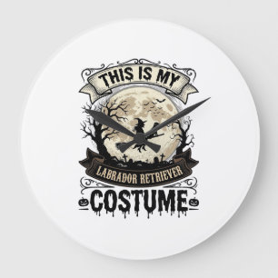 Grande Horloge Ronde Chemise de costume d'Halloween de sorcière de Retr