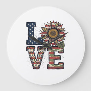 Grande Horloge Ronde Chemise de design de gravure vintage de cactus pat