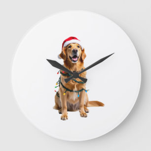 Grande Horloge Ronde Chemise de Noël pour chien, chemise de Noël pour G