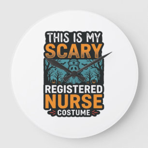 Grande Horloge Ronde Chemise Halloween Costume d'infirmière diplômée ef
