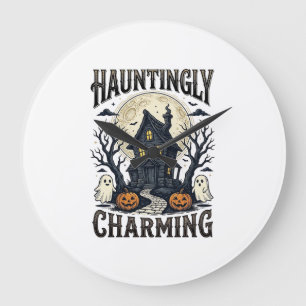 Grande Horloge Ronde Chemise Maison Hantée Vintage Cottage Halloween De