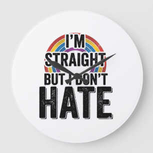 Grande Horloge Ronde Chemise Straight Ally Rainbow Typography Vintage_1