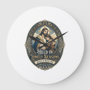 Grande Horloge Ronde Chemise vintage d'encouragement pour veuve et veuf