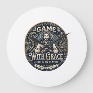 Grande Horloge Ronde Chemise Vintage Jesus Pickleball Graphique Chrétie