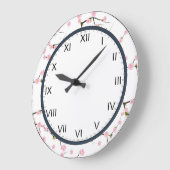 Grande Horloge Ronde cherblossom pinker and white cloclock (Angle)
