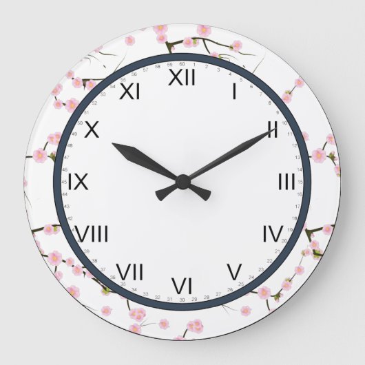 Grande Horloge Ronde cherblossom pinker and white cloclock (Recto)