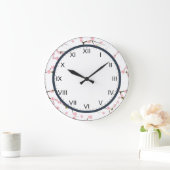 Grande Horloge Ronde cherblossom pinker and white cloclock (Maison)