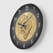 Grande Horloge Ronde Cherokee Nation Code Talkers Médaille de bronze ~ (Angle)