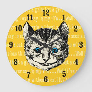 Grande Horloge Ronde Cheshire Cat