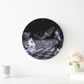Grande Horloge Ronde Chess Art Acrylique Wall Clock (Maison)