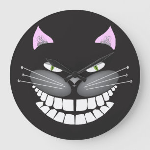 Grande Horloge Ronde Chester the Cheshire Cat Clock