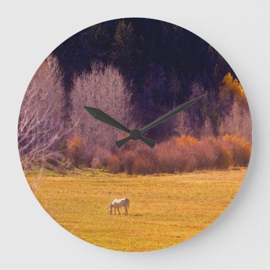 Grande Horloge Ronde Cheval À L'Automne I (Recto)