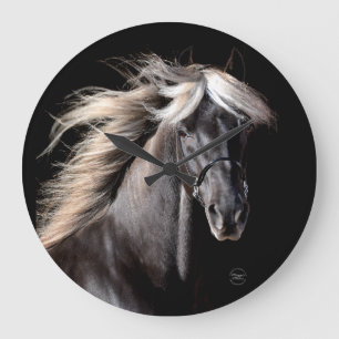 Grande Horloge Ronde Cheval de montagne rocheuse de palomino de