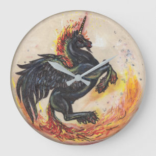 Grande Horloge Ronde Cheval équestre équin de poney de cheval de
