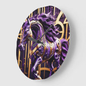 Grande Horloge Ronde "Cheval futuriste" (Angle)