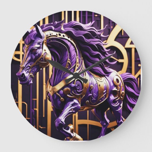 Grande Horloge Ronde "Cheval futuriste" (Recto)