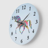 Grande Horloge Ronde cheval peint (Angle)