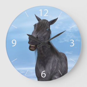 Grande Horloge Ronde Cheval souriant
