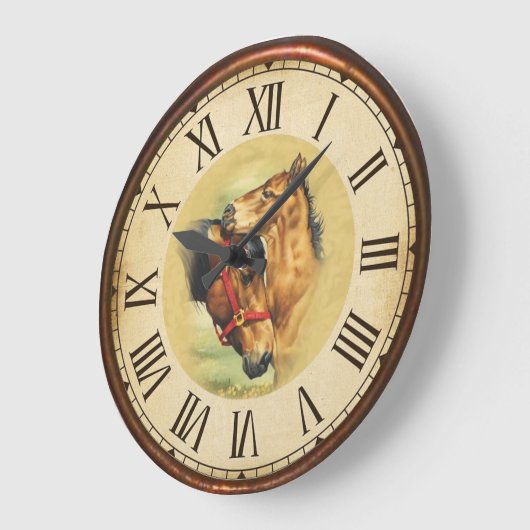 Grande Horloge Ronde Chevaux (Angle)