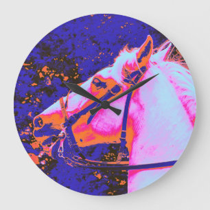 GRANDE HORLOGE RONDE CHEVAUX