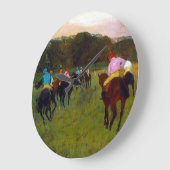 Grande Horloge Ronde Chevaux de course Edgar Degas à Longchamp (Angle)
